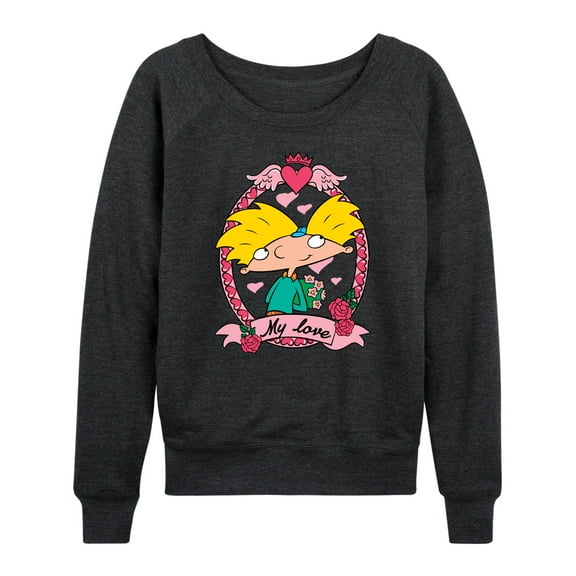 Hey Arnold! - Valentine's My Love - Women's Lightweight French Terry Long Sleeve Shirt