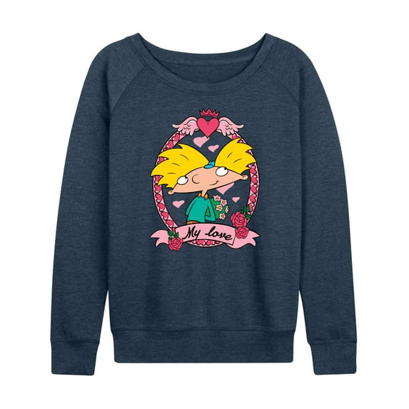 Hey Arnold! - Valentine's My Love - Women's Lightweight French Terry Long Sleeve Shirt
