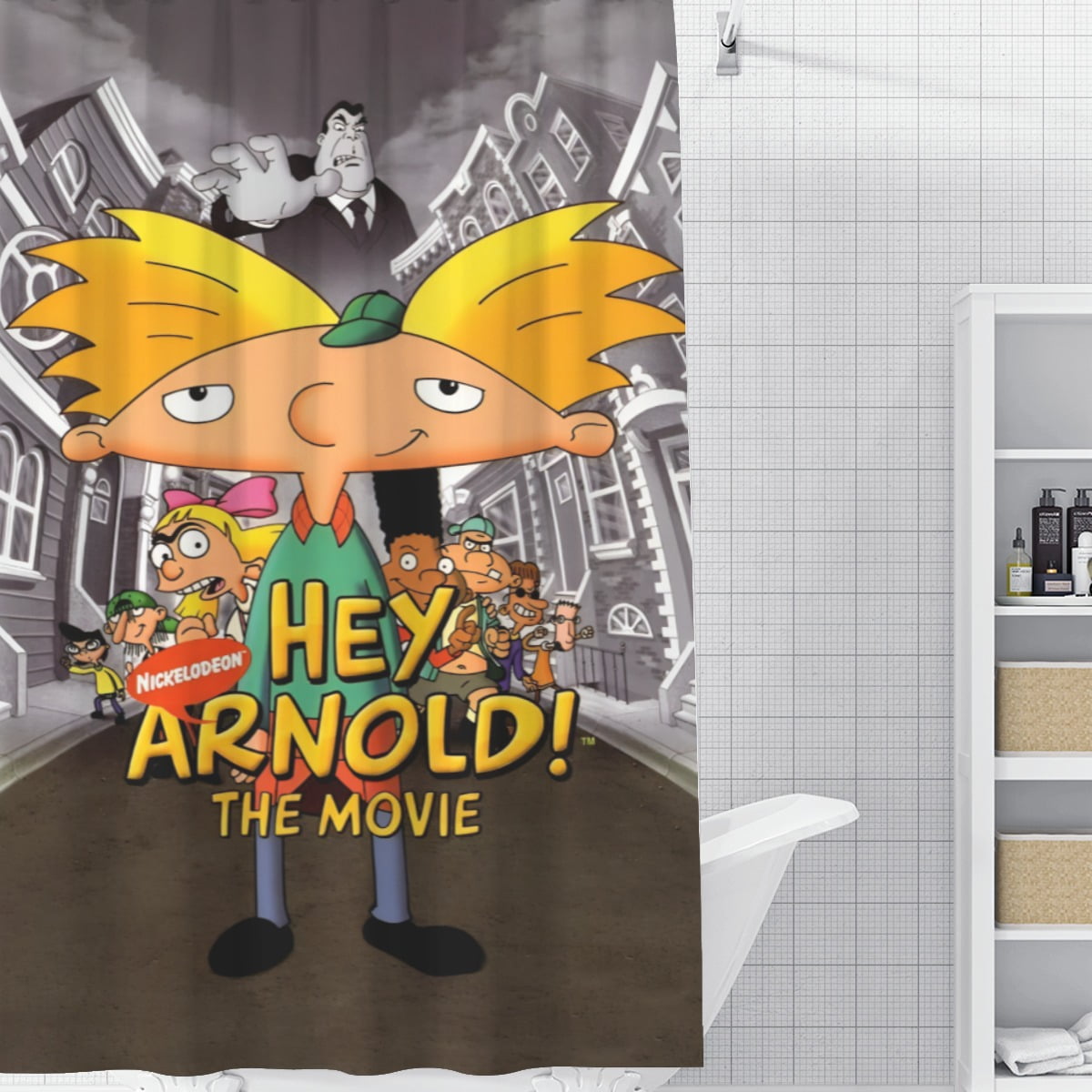 Hey Arnold! shower curtain features an iconic print, is waterproof and ...