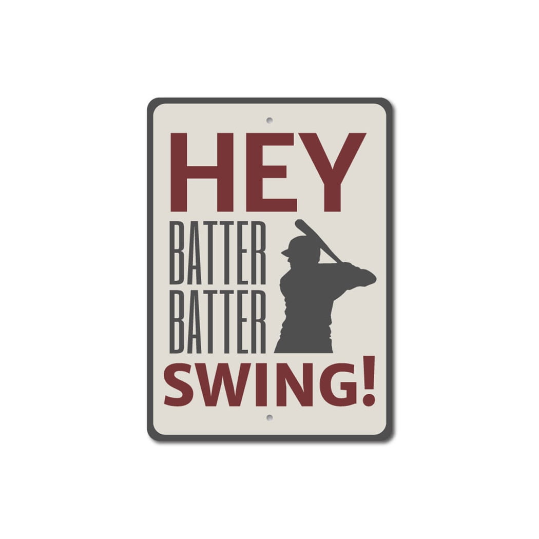 Hey Batter Batter Sign, Baseball Phrase Sign for Baseball Lover ...