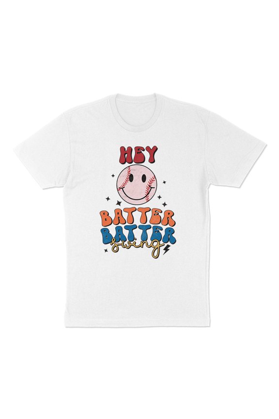 Hey Batter Batter Swing Shirt Unisex Small White