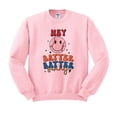 thumbnail image 1 of Hey Batter Batter Swing Sweatshirt Unisex Small Pink, 1 of 5