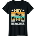 thumbnail image 1 of Hey Beaches Hola Retro Sunset Funny Beach Vacation Summer T-Shirt, 1 of 4