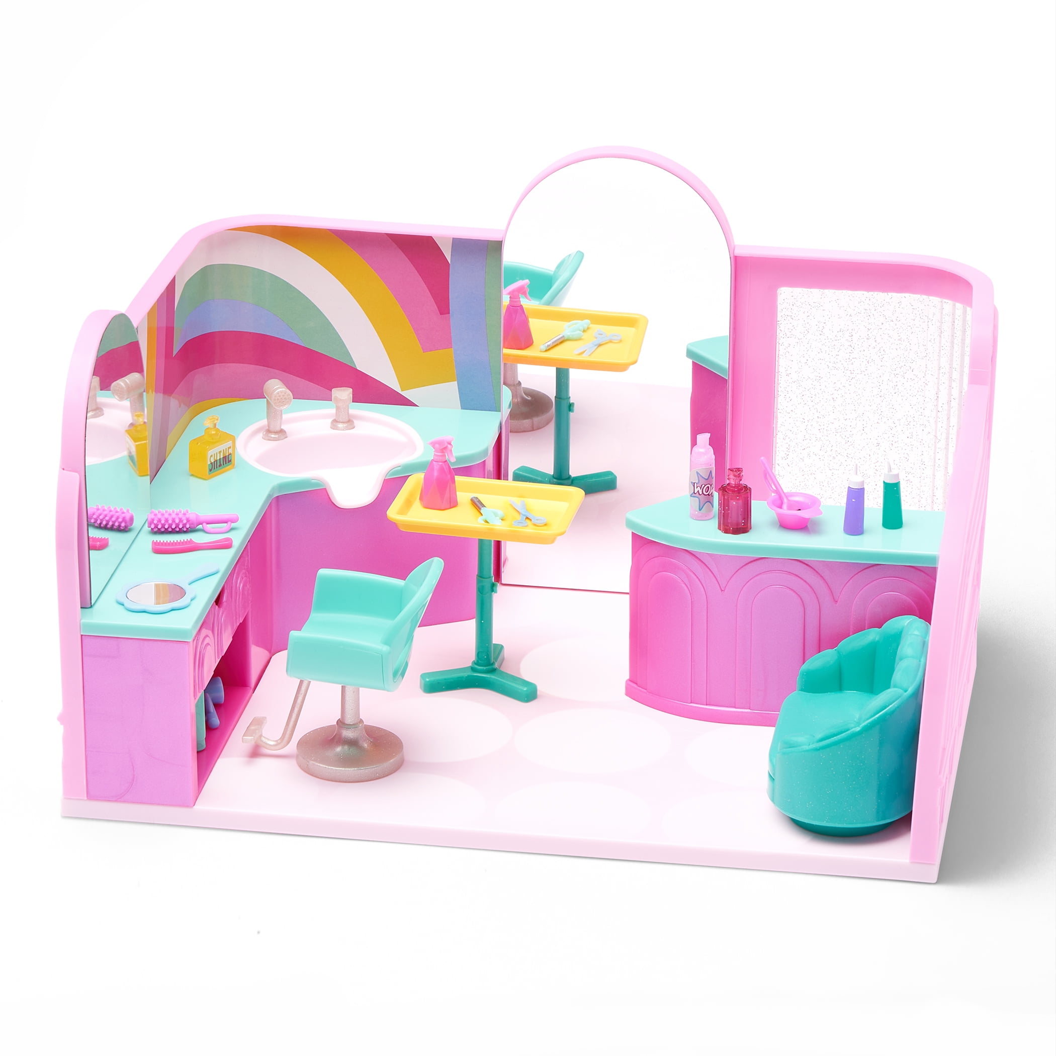 Hey Bestie Lush & Lovely Hair Salon Playset for Small Dolls with