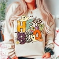 thumbnail image 1 of Hey Boo Halloween Ghost Sweatshirt, Cute Retro Ghost Shirt, Spooky Boo Sweatshirt for Kids, Floral Leopard Halloween SWEAT Sweatshirt Gift Idea, 1 of 5