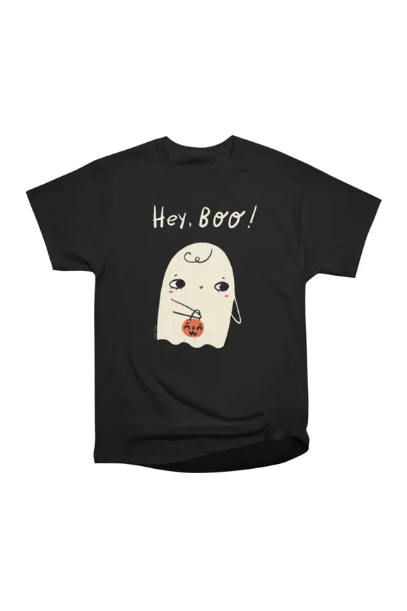 Hey Boo Halloween cute ghost T-Shirt Tee Gift For Him Merch For Her Apparel For Friend