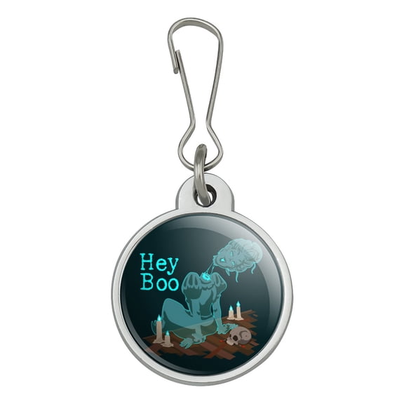 Hey Boo Victorian Headless Ghost Woman Jacket Handbag Purse Luggage Backpack Zipper Pull Charm