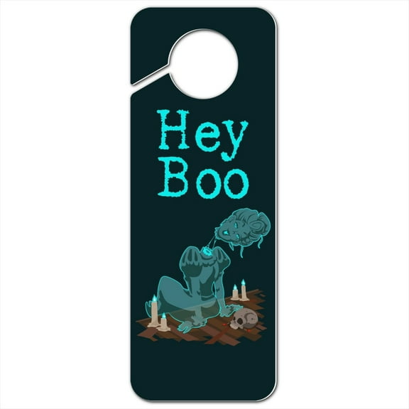 Hey Boo Victorian Headless Ghost Woman Plastic Door Knob Hanger Sign