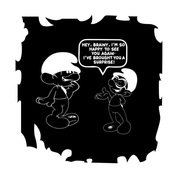 Hey Brainy I'm So Happy To See You Children Cartoon Kids Room Vinyl Wall Decal Wall Art Sticker Designs Vinyl Stickers For Home House Walls Rooms Windows Bedroom Decoration Size (26x26 inch)