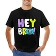 thumbnail image 1 of Hey Bro Men’s Graphic T-shirt Vintage Short Sleeve Sport Tee Black 3XL, 1 of 2