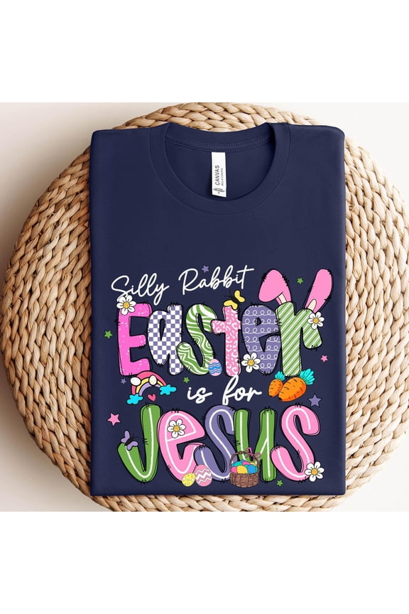 Hey Bunny Easter Is For Jesus Shirt Christian Faith Tee Cute Religious Spring TShirt Gift