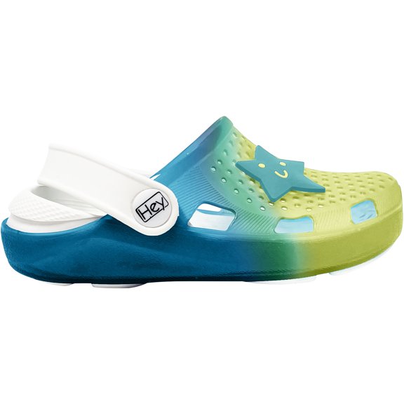 Hey Collection Kids Toddler Unisex Ombre Water Shoes Slipper Sandals with Smiley Star Charm