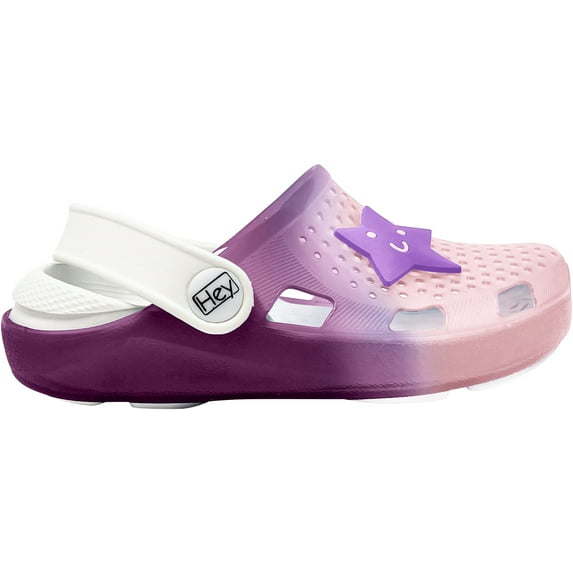 Hey Collection Kids Toddler Unisex Ombre Water Shoes Slipper Sandals with Smiley Star Charm