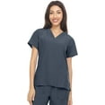 thumbnail image 1 of Hey Collection Scrubs 4-Way Stretch V-Neck Medical Scrub Top with Princess Seam, Pewter, 2X, 1 of 4