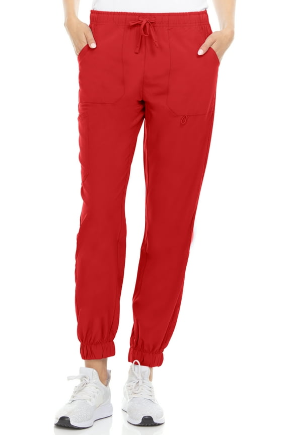 Scrubs Joggers Mid-Rise 4-Way Stretch Medical Scrub Joggers Pants with Four Pockets
