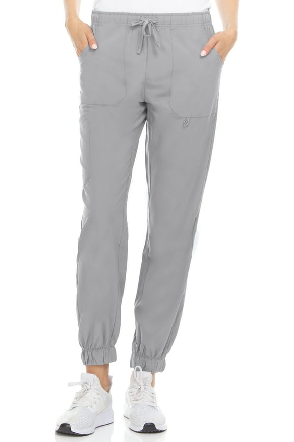 Scrubs Joggers Mid-Rise 4-Way Stretch Medical Scrub Joggers Pants with Four Pockets