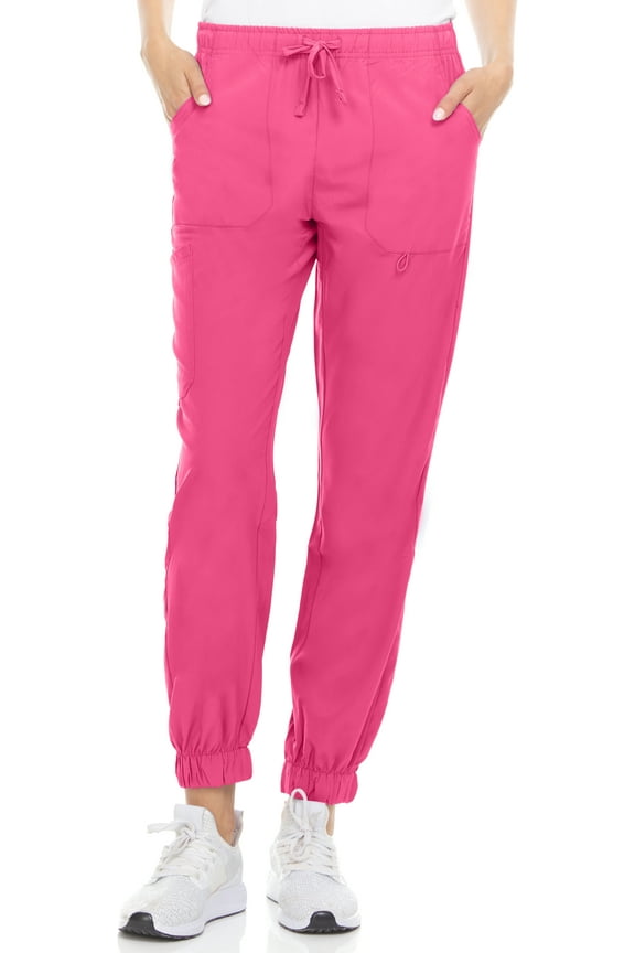 Scrubs Joggers Mid-Rise 4-Way Stretch Medical Scrub Joggers Pants with Four Pockets