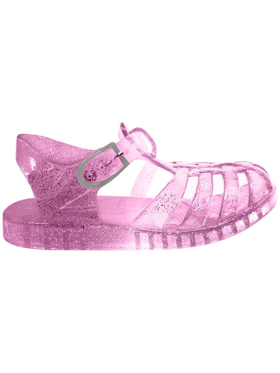 Toddler Kids Jelly Water Shoe Sandal Flats with Buckle, Available in Six Colors