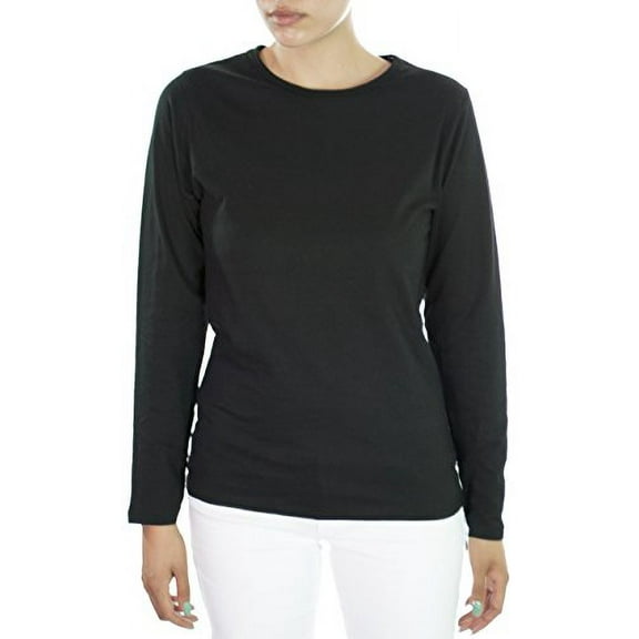 Hey Collection Women's Scrubs Long Sleeve Cotton Tee Small Black