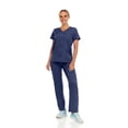 thumbnail image 1 of Hey Collection Womens Stretch Colorful Cargo Mock Neck Scrubs Set, Medical Nursing Tops with Four Pocket Scrubs Straight Leg Pants, 1 of 1