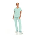 thumbnail image 1 of Hey Collection Womens Stretch Colorful Cargo Mock Neck Scrubs Set, Medical Nursing Tops with Four Pocket Scrubs Straight Leg Pants, 1 of 5