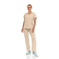 thumbnail image 1 of Hey Collection Womens Stretch Colorful Cargo Mock Neck Scrubs Set, Medical Nursing Tops with Four Pocket Scrubs Straight Leg Pants, 1 of 5