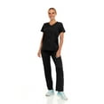 thumbnail image 1 of Hey Collection Womens Stretch Colorful Cargo Mock Neck Scrubs Set, Medical Nursing Tops with Four Pocket Scrubs Straight Leg Pants, 1 of 5