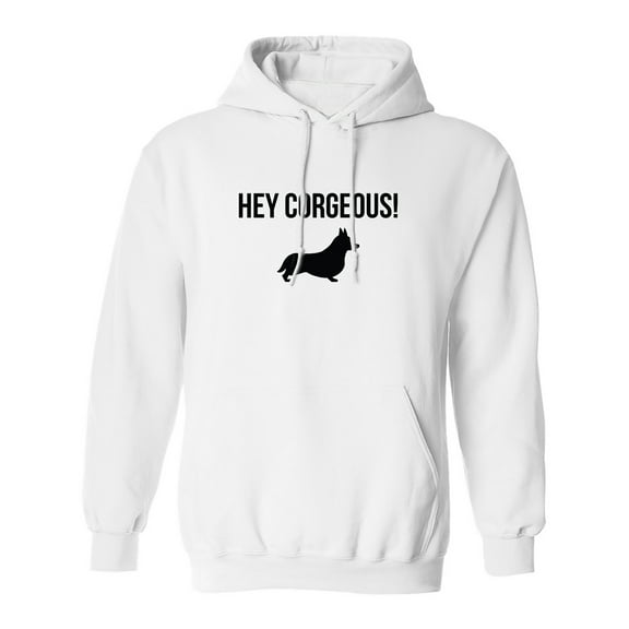 Hey Corgeous! Adult Hooded Sweatshirt