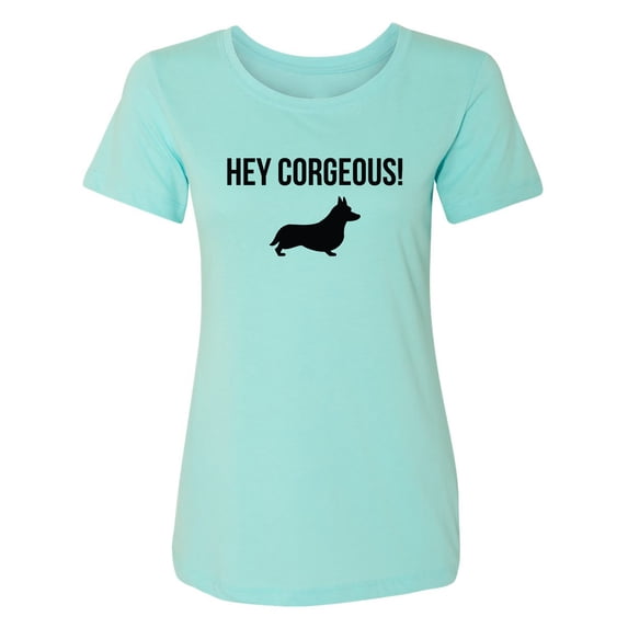 Hey Corgeous! Womens crewneck tee