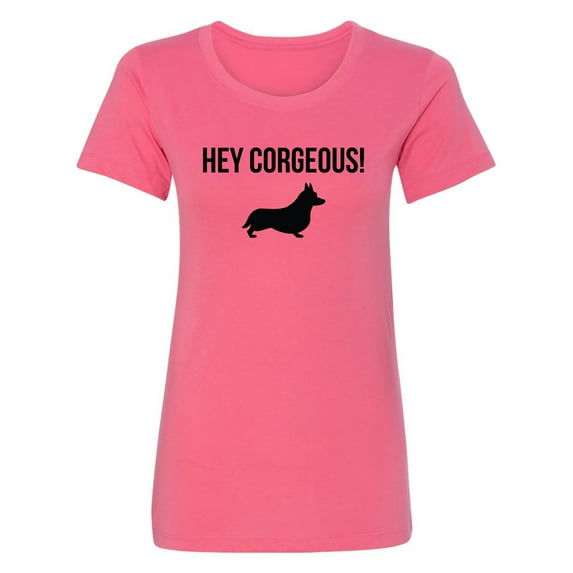 Hey Corgeous! Womens crewneck tee