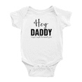 thumbnail image 1 of Hey Daddy I Can't Wait To Meet You Funny Infant Boys Girl Baby Bodysuit, 1 of 5