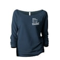 thumbnail image 1 of Hey Doodle Dog Women's Fashion Slouchy 3/4 Sleeves Raglan Lightweight Sweatshirt Navy Large, 1 of 3