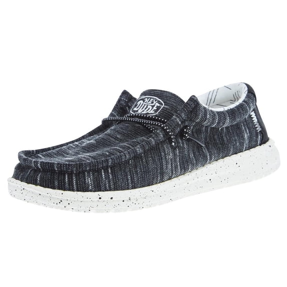 Hey Dude Boys Wally Stretch Casual Shoe 12 Black