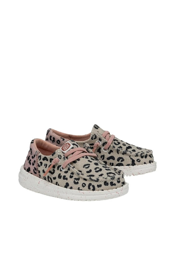 Boys Wendy Funk Leo Cream and Pink Casual Shoe 4 Multi