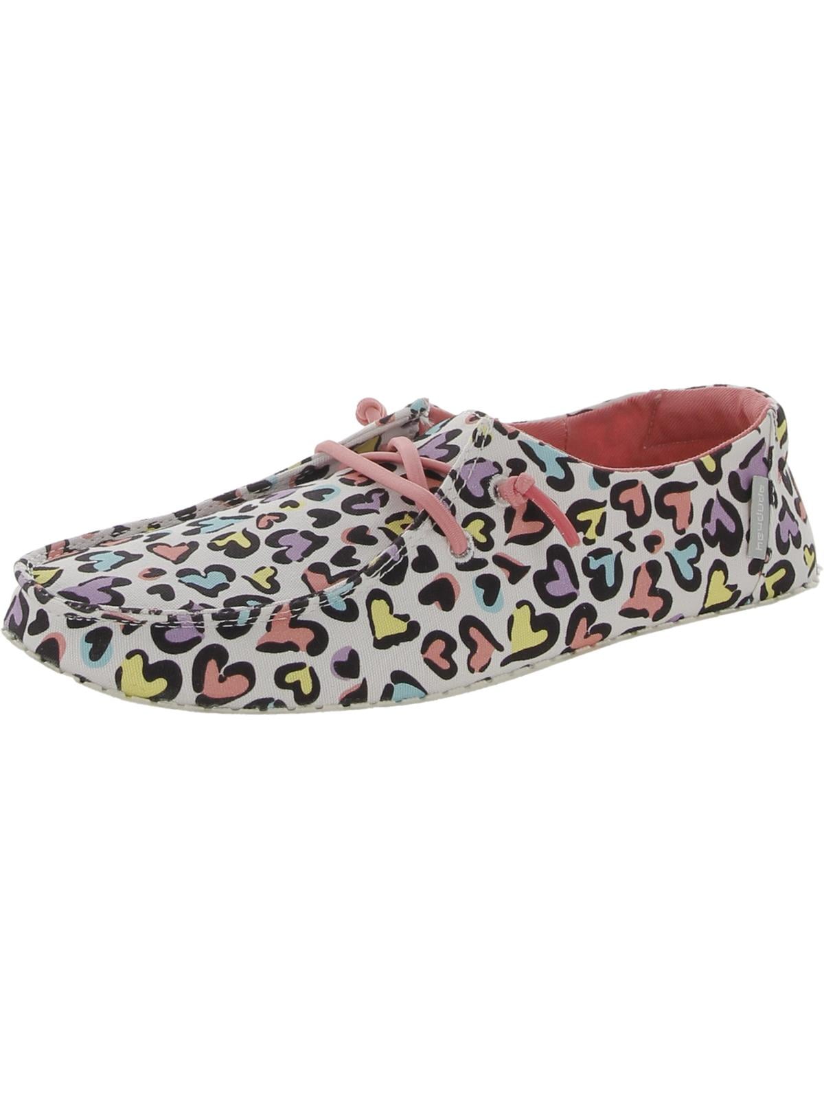 Hey Dude Wendy Pattern Kids Shoes - Girls' Floral Print Slip-Ons With Elastic Laces, Lightweight & Flexible