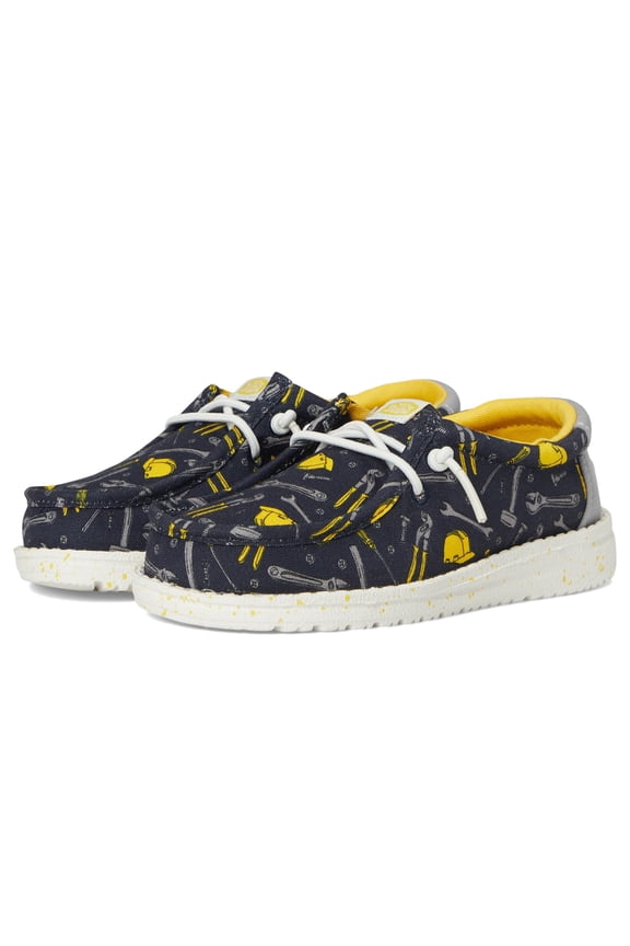 Hey Dude Kids Men's Wally Construction (Toddler) Navy/Multi 7 Toddler Medium