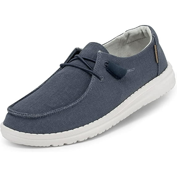 Hey Dude Ladies Wendy Chambray Navy White Shoes 121412526