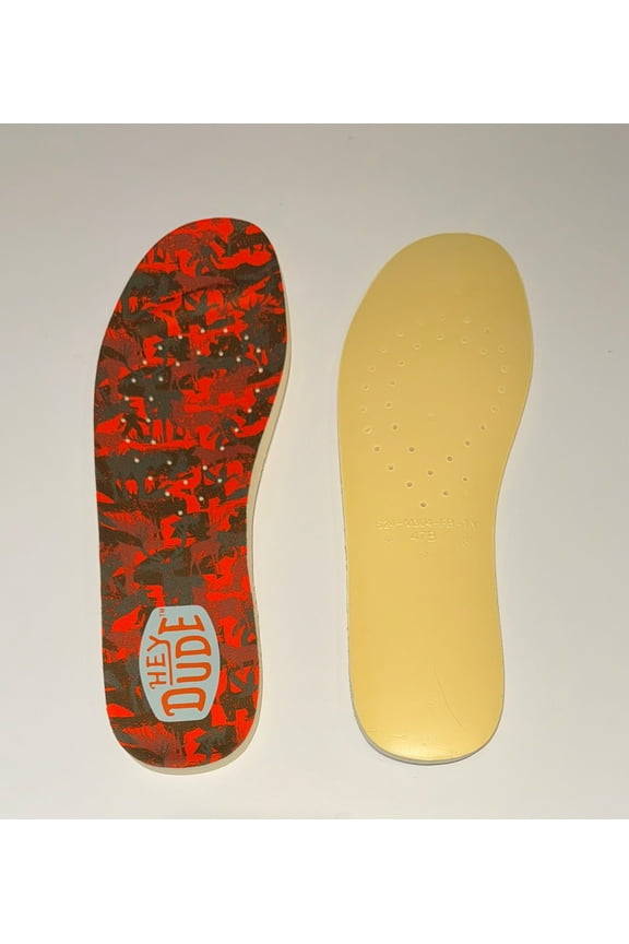 Men's Hunting Camo Insoles Orange Camo Size 14 | Men's Shoes | Men Slip-on Insoles | Comfortable & Light-Weight