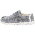 thumbnail image 1 of Hey Dude Men's Shoes Wally Stretch Fleece Stone White Size 13 slip on Loafers, 1 of 3