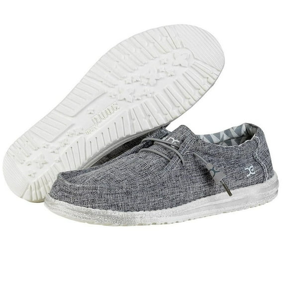 Hey Dude Men's Wally Canvas Linen Iron Shoe 110793901
