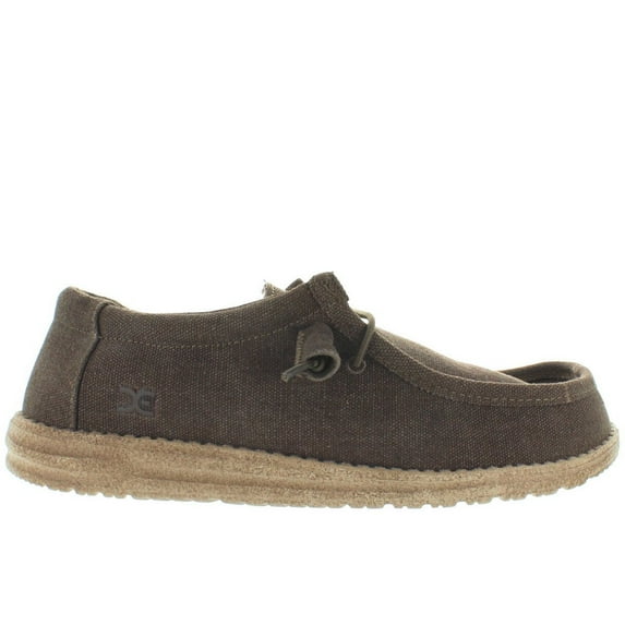 Hey Dude Men's Wally L Chocolate Size 11 Mens Shoes Men's Lace Up Loafers Comfortable & Light-Weight