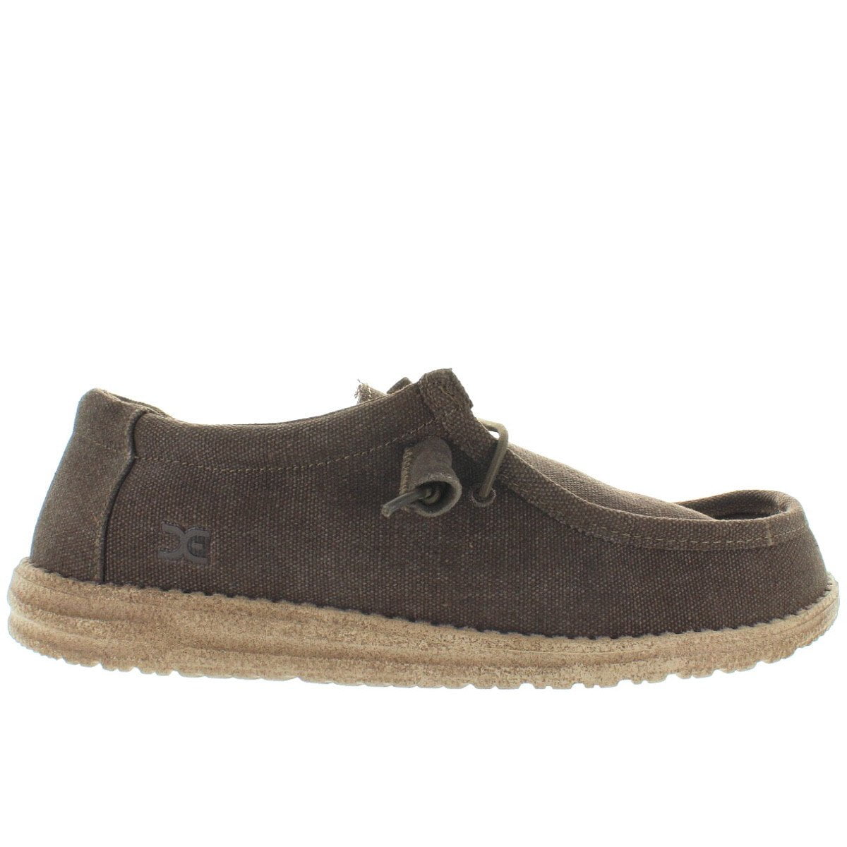 Hey Dude Wally L Chocolate Brown Canvas Slip On Loafers Mens Size 8 111091005 Hey Dude - Brandclub - HEYDUDE Men main image 2