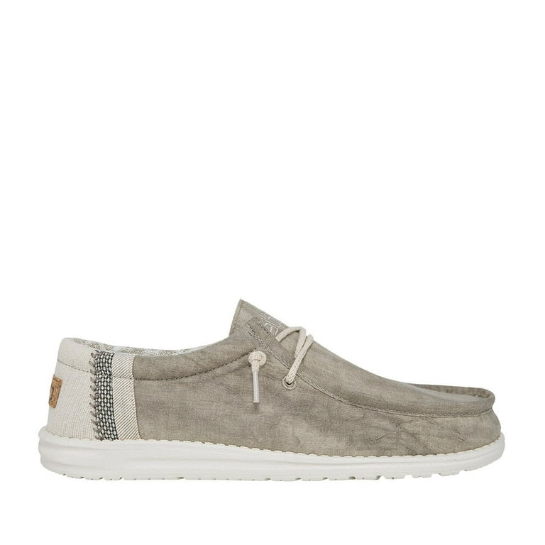 Hey Dude Mens Wally Linen Natural Khaki Size 8 for sale online