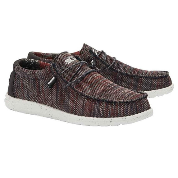 Hey Dude Men's Wally Sox Multi Gargoyle Red Shoes 110356835