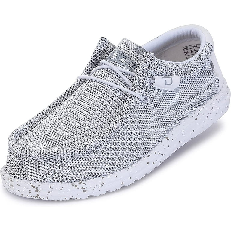 HEY DUDE Stretch Wally Sox Men's Casual Shoe Size 13 Stone White