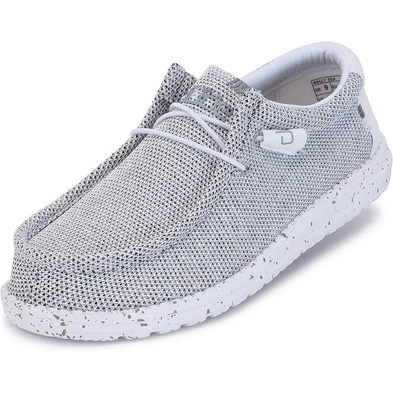 Hey Dude Men's Wally Sox Stone White Shoes 110350703