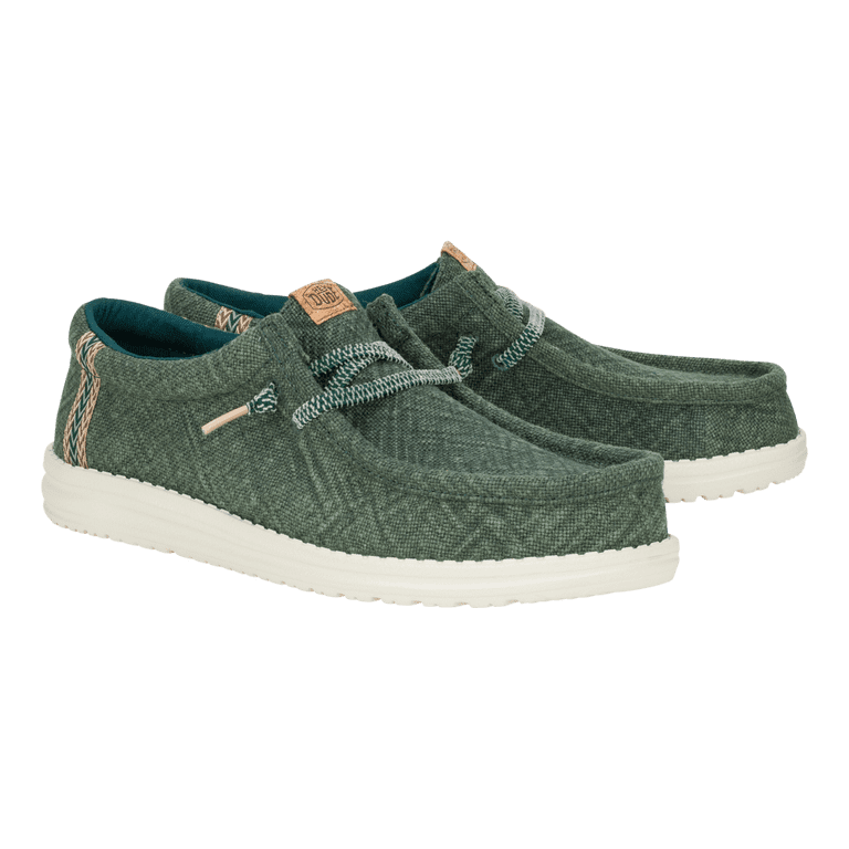 Hey Dude Mens Wally Jute Sea Green 43085-336 - Walmart.com