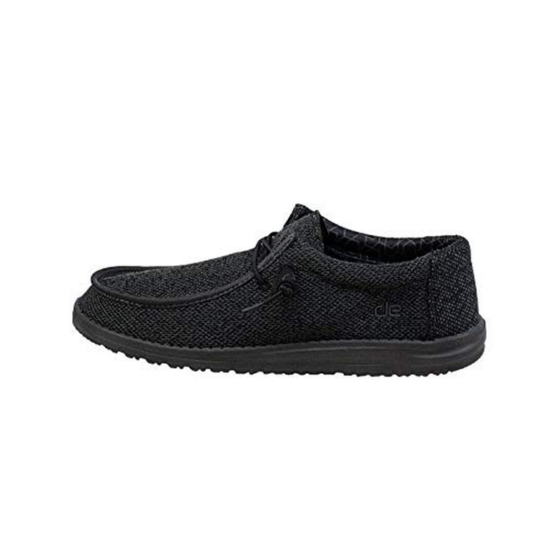 Hey Dude Men's Wally Sox Micro Total Black Shoes 150204942
