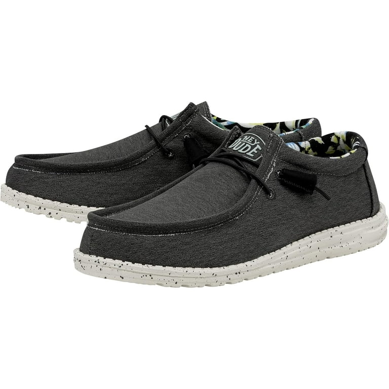 Hey Dude Men's Wally Stretch Black Shoes 110384900