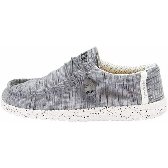 Hey Dude Mens Wally Stretch Loafer - Stone White - Size 8
